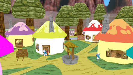 Карта «de_schtroumpfs» для CS 1.6